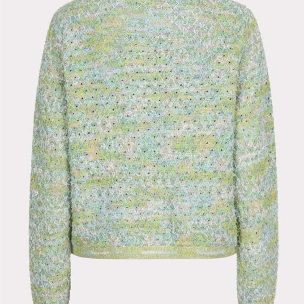 NWT Esqualo Green Patterned Knit Cardigan Sweater Size S - Picture 6 of 12